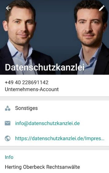 whatsapp_dsk Beispielbild Datenschutzkanzlei Facebook Impressum